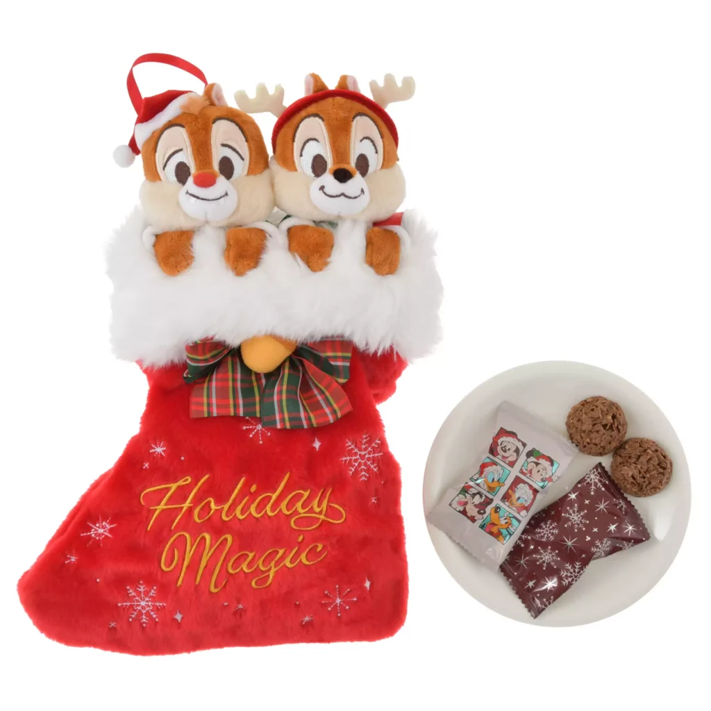 【 DISNEY CHRISTMAS 】CHIPNDALE 聖誕襪 チップ＆デール クランチチョコレート ケース入り DSJ2511D  DSJXMAS2025