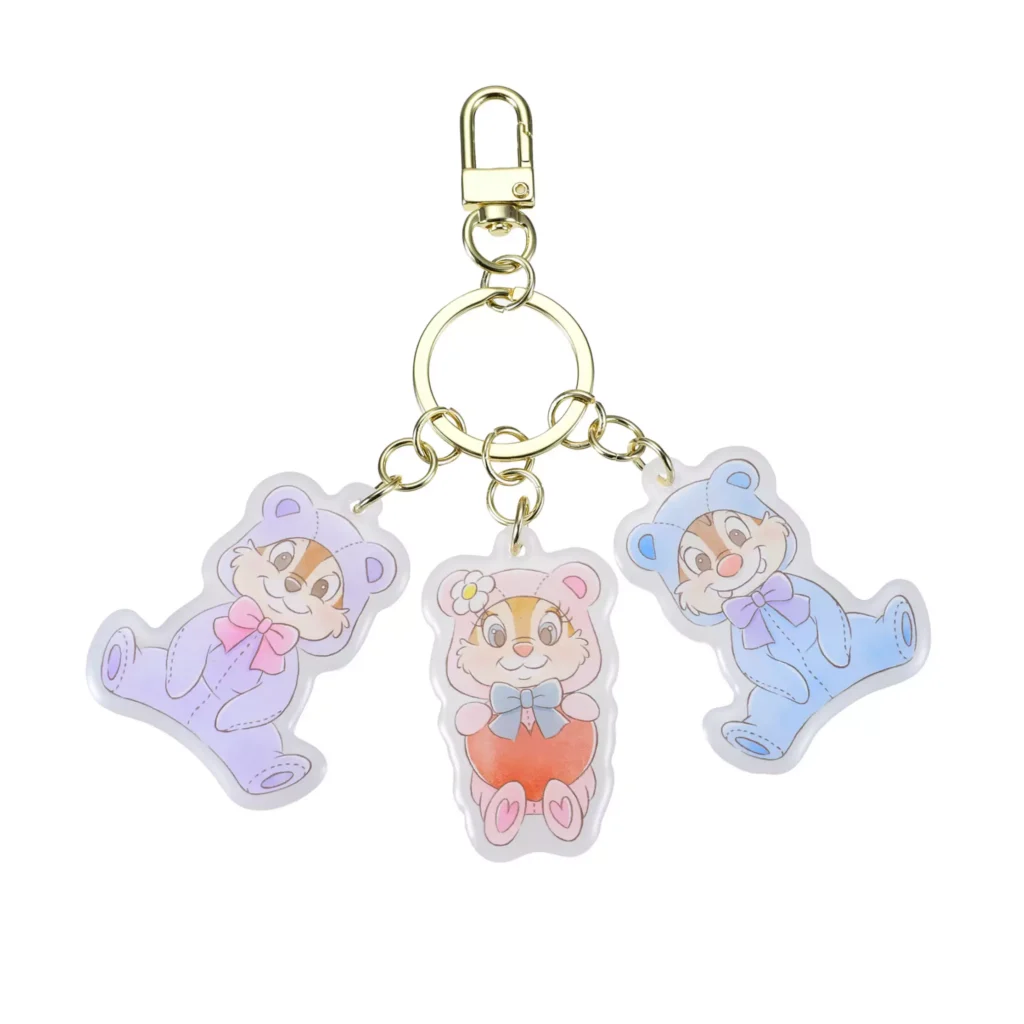Chipndale keychain チップ&デール、クラリス キーホルダー・キーチェーン Chip ‘n’ Dale COLLECTION DSJ2603B