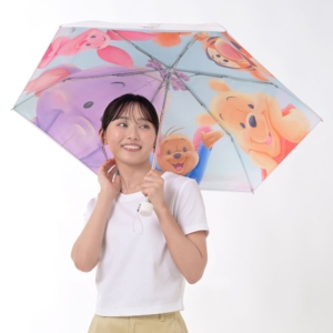 化妝袋 プー＆フレンズ 折りたたみ傘 晴雨兼用 ポーチ入り Roo ＆ Lumpy - From the Winnie-the-Pooh DSJ2607H